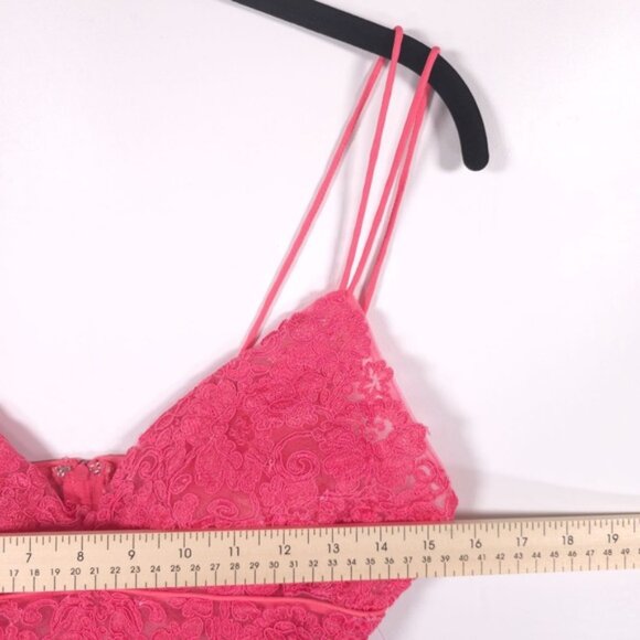 NWT SHERRI HILL 52493 Coral Prom Dress Mermaid Fitted Trumpet Train Slit Size 6 - Picture 9 of 16